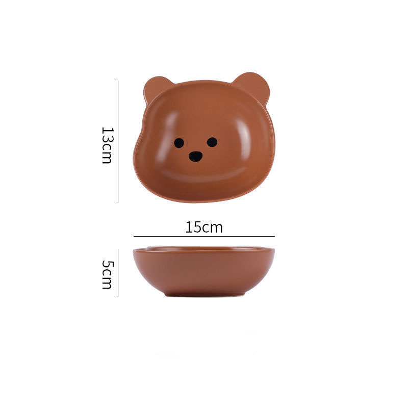 Cute Bear Plate – Piatto e Tazza a Forma di Orsetto Cartoon