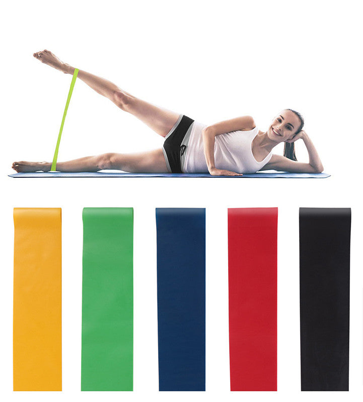 Rainbow Bands – Set 5 Fasce Elastiche Yoga a Resistenza Graduata