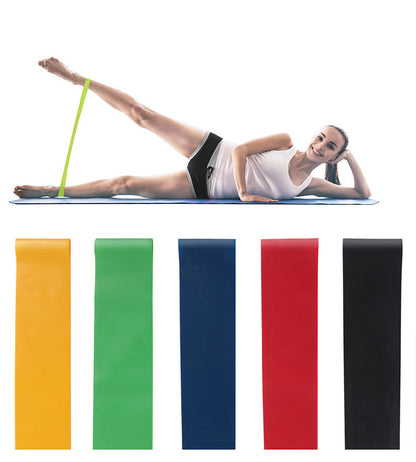 Rainbow Bands – Set 5 Fasce Elastiche Yoga a Resistenza Graduata