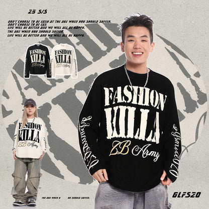 Felpa con Scritte – Felpa a Maniche Lunghe (M-XL)