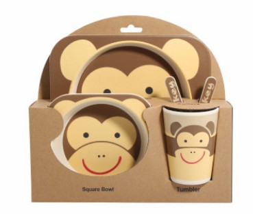 Eco-Bambù Kids Set – Set pappa 5 pezzi in fibra di bambù