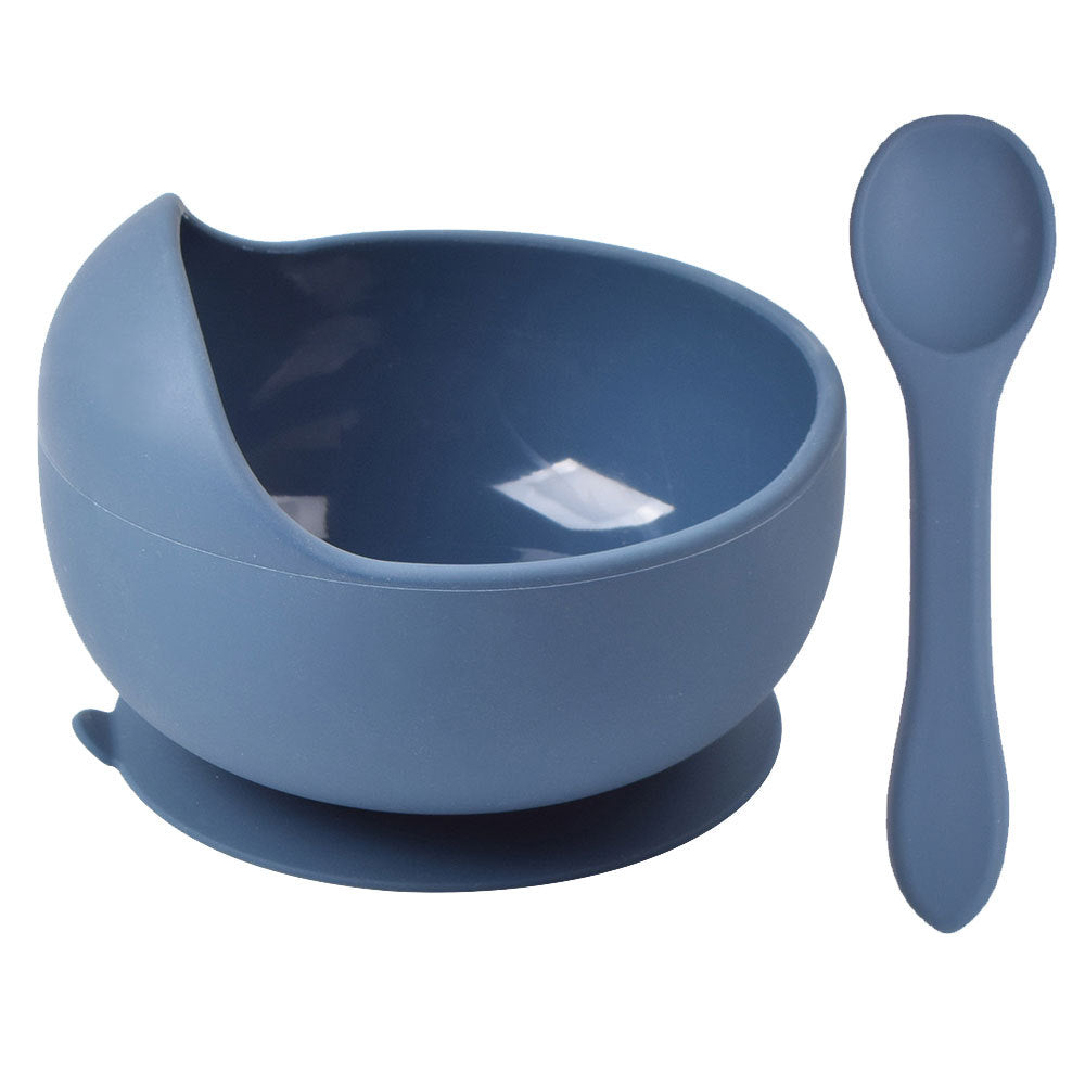 Soft Silicone Baby Set – Piatto e Cucchiaio Coordinati in Silicone