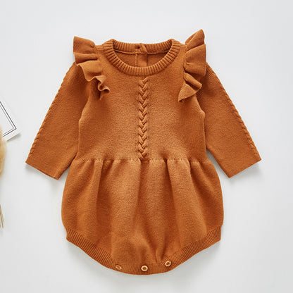 Preppy Girl – Body in Cotone Effetto Finto Maglioncino (6-9 mesi, 9-12 mesi, 12-18 mesi, 24-36 mesi)