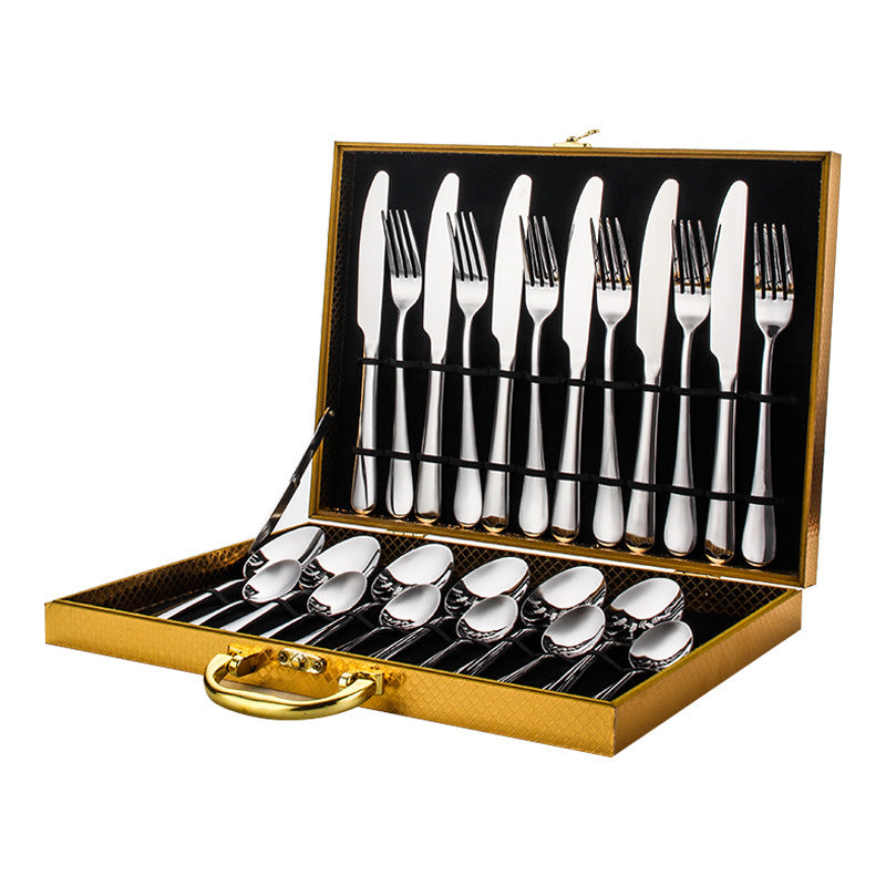 Nile Royal Gold - Set Posate 24 Pezzi con Valigetta Luxury