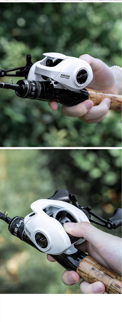 Billings AW200 - Mulinello da Baitcasting Water-Drop - Total White Edition