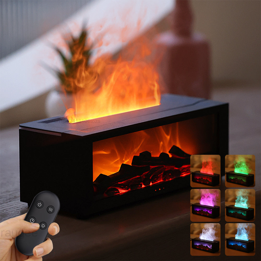 3D Zen Fireplace - Ultrasonic Humidifier with Realistic Flame Effect