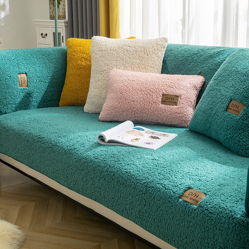 Winter Lamb-Wool Cover – Copridivano Spesso in Lana d'Agnello Antiscivolo