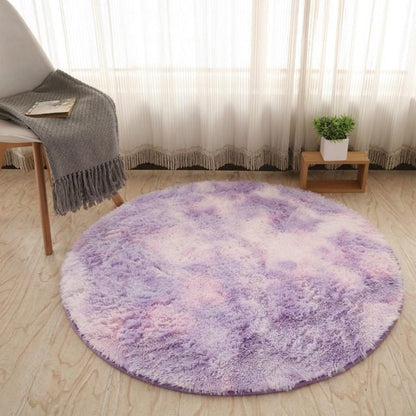 Faux Fur Long Shag Rug – Tappeto Rotondo a Pelo Lungo in Pelliccia Sintetica