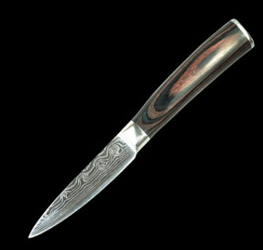 Collezione Coltelli Professionali 'Black Forest' - Acciaio Damascato Laser