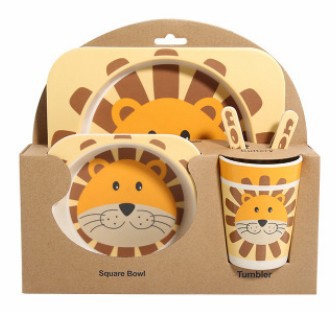 Eco-Bambù Kids Set – Set pappa 5 pezzi in fibra di bambù