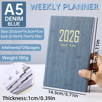 Agenda Settimanale Slim in Pelle A5