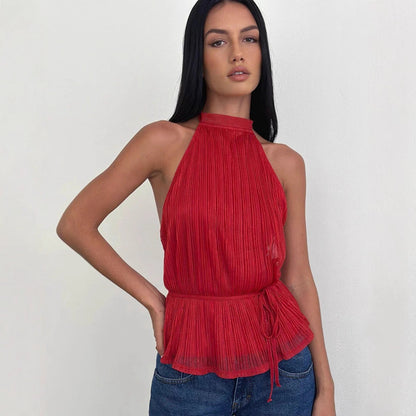 Canotta Spalline Sottili Schiena Scoperta (XS-XL)