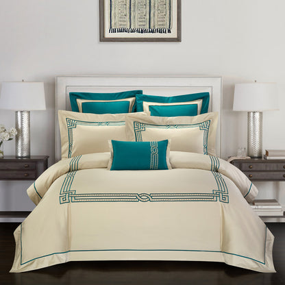 Set 4 Pezzi in Cotone Ricamato Premium