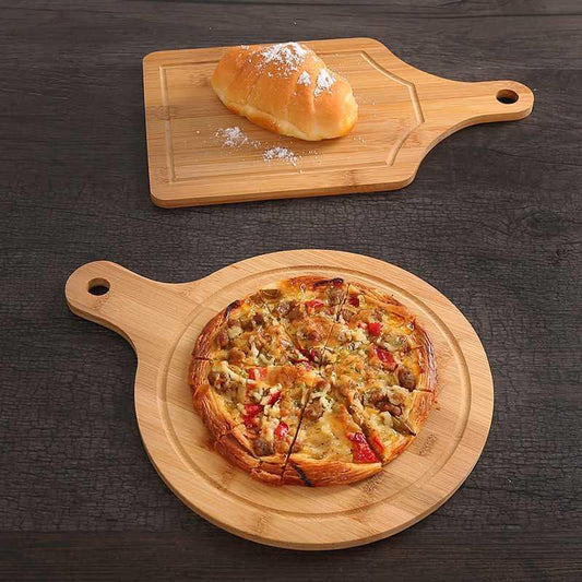 Multipurpose Pizza Board – Tagliere Circolare per Pizza e Frutta in Legno