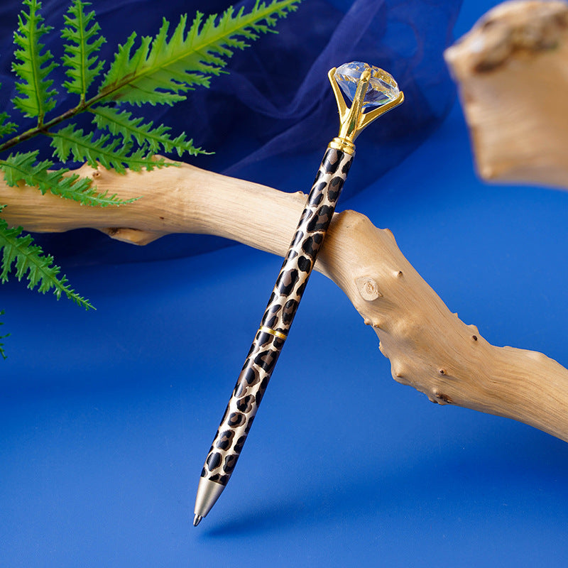 Penna Leopard-Diamond in Metallo