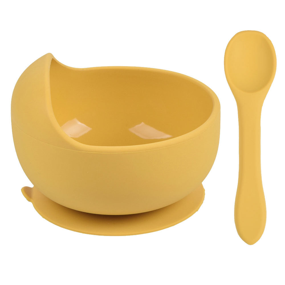 Soft Silicone Baby Set – Piatto e Cucchiaio Coordinati in Silicone