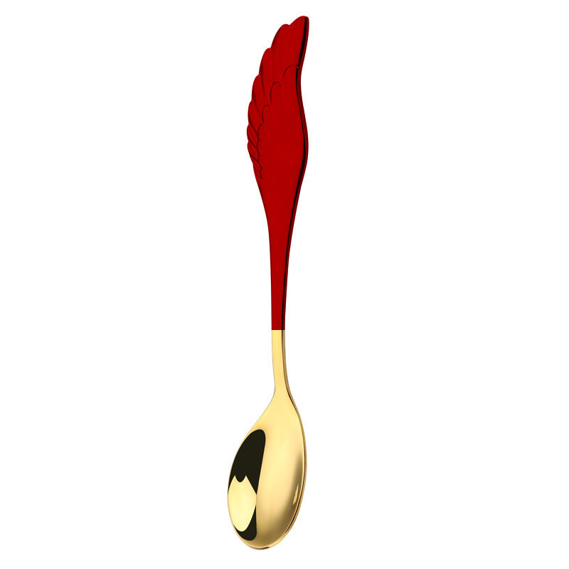 Angel Wings Spoon – Cucchiaino e Forchetta con Ali in Acciaio 304