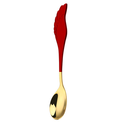 Angel Wings Spoon – Cucchiaino e Forchetta con Ali in Acciaio 304