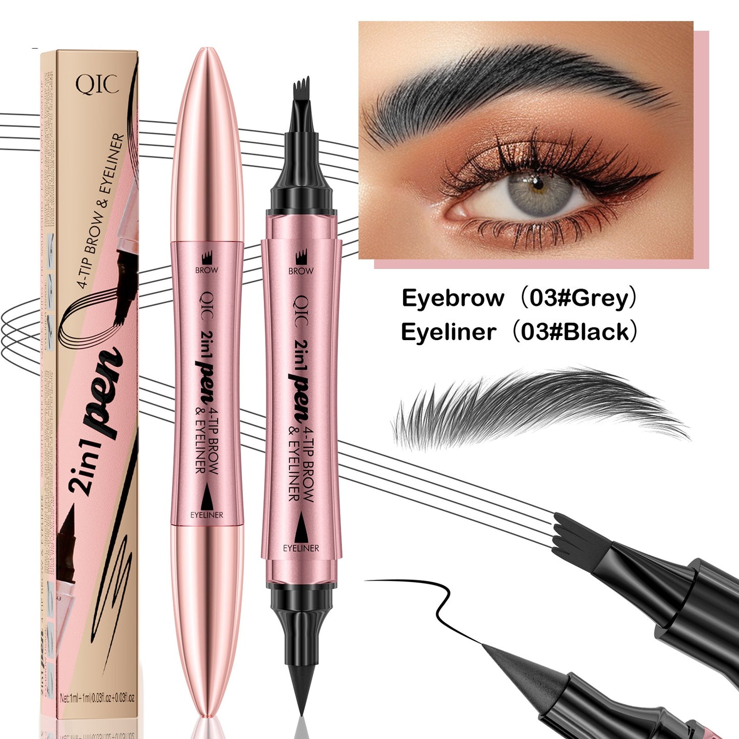 Matita 4 forchette + Eyeliner 2 in 1