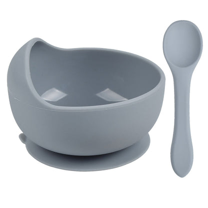 Soft Silicone Baby Set – Piatto e Cucchiaio Coordinati in Silicone