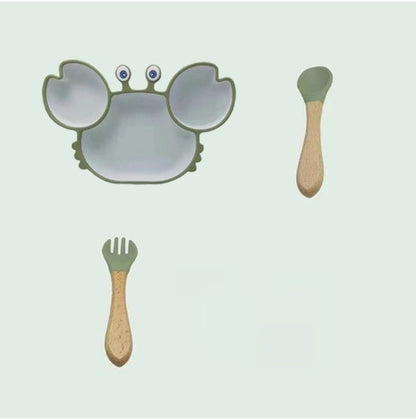 Crabby Anti-Slip Plate – Piatto a Forma di Granchio con Ventosa