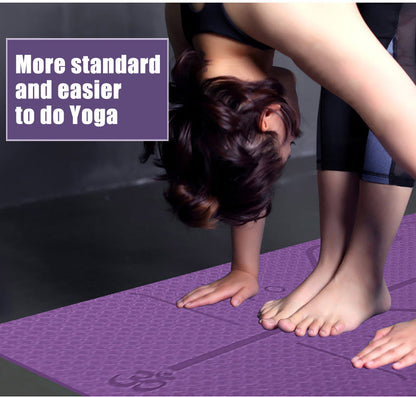 Guided Balance – Tappetino Yoga in TPE con Linee di Posizione