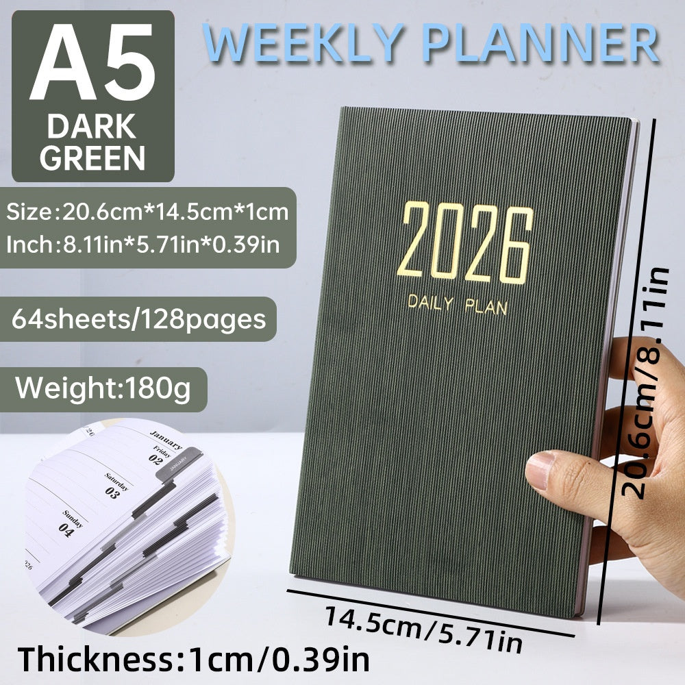Agenda Settimanale Slim in Pelle A5