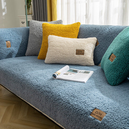 Winter Lamb-Wool Cover – Copridivano Spesso in Lana d'Agnello Antiscivolo