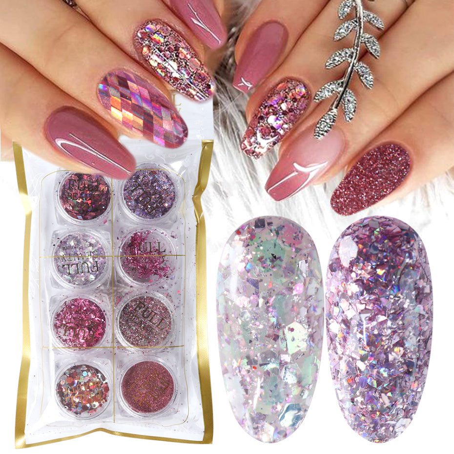 8 Scatole Mix Polvere Glitterata