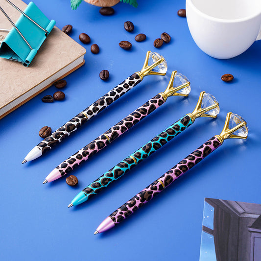 Penna Leopard-Diamond in Metallo