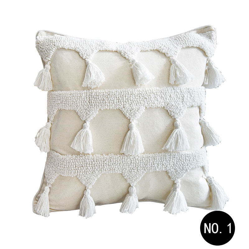 Cuscino Boho-Chic Nordic Tufted con Nappine
