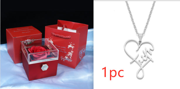 Gift Box with Jewel embellished with an eternal rose