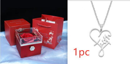 Gift Box with Jewel embellished with an eternal rose