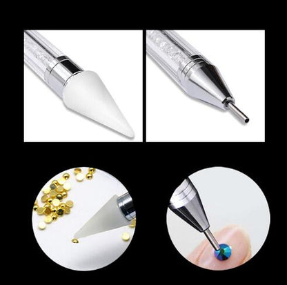 Dual-End Precision Pen - Penna Ergonomica per Diamantini e Nail Art