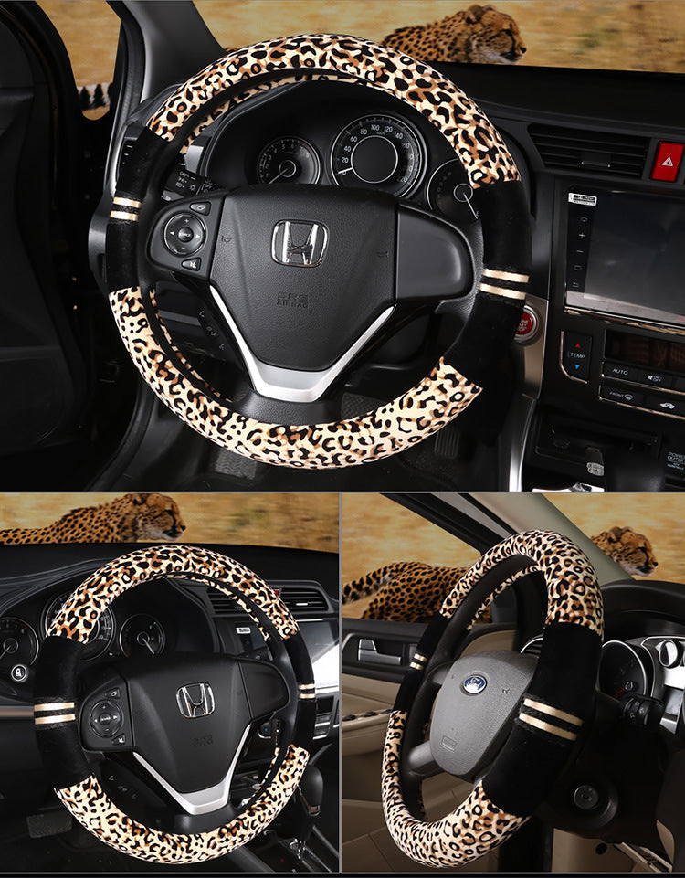 Wild-Touch - Coprivolante in Peluche Leopardato