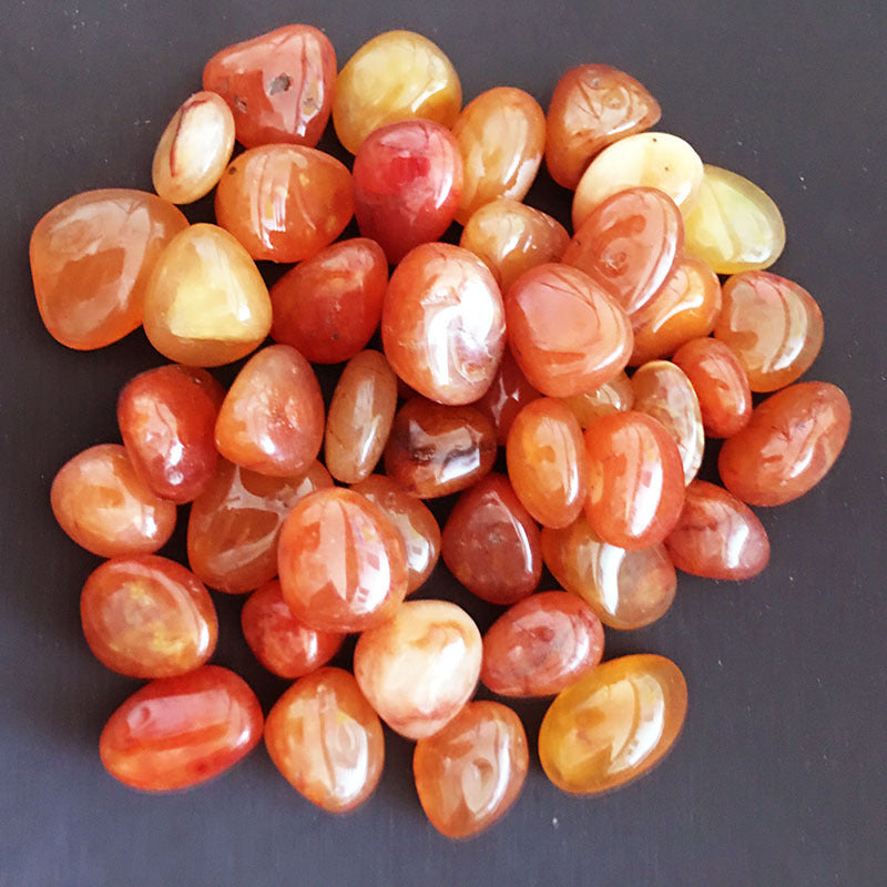 AmberGlow - Pietre Levigate in Corniola Naturale