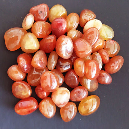 AmberGlow - Pietre Levigate in Corniola Naturale