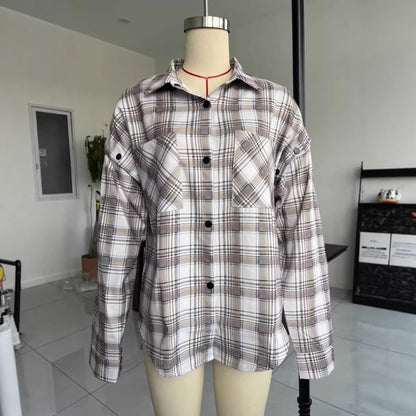 Camicia Maniche Staccabili Stile Retrò (S-4XL)