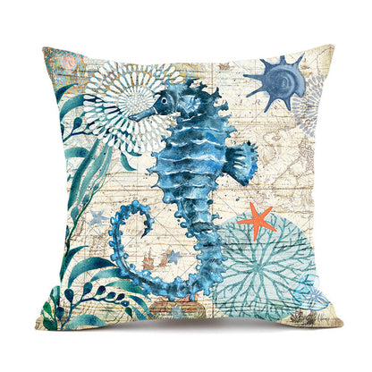 Ocean Turtle Print – Federa Decorativa con Stampa Tartaruga Marina