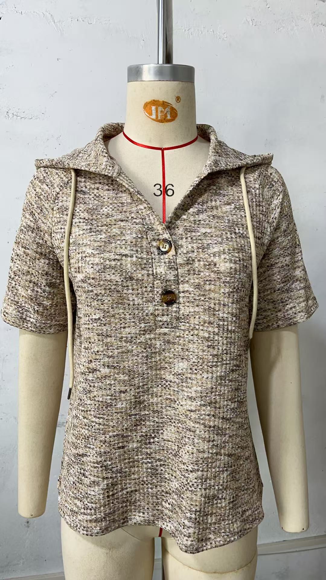 Hoodie Honeycomb V-Neck (S-2XL)