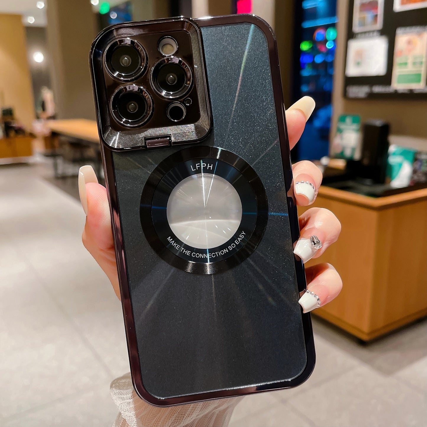 Mag-Lens CD-Luxury: Cover con Supporto Invisibile (Iphone 13/14/Pro/Pro Max)