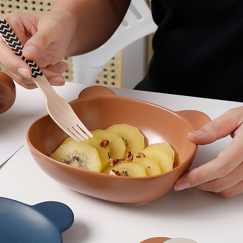 Cute Bear Plate – Piatto e Tazza a Forma di Orsetto Cartoon