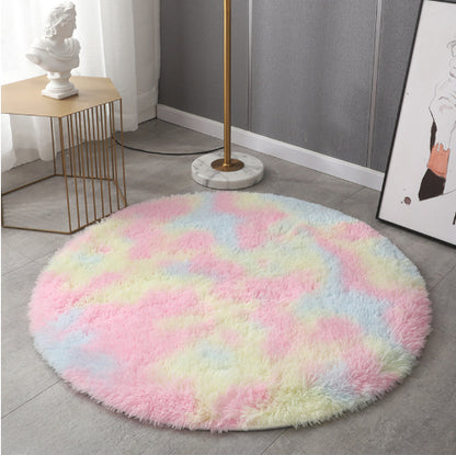 Faux Fur Long Shag Rug – Tappeto Rotondo a Pelo Lungo in Pelliccia Sintetica