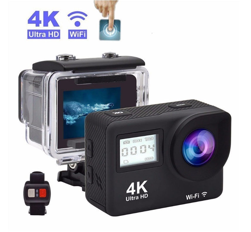 Dual-Screen 4K Action-Cam: Wi-Fi Extreme
