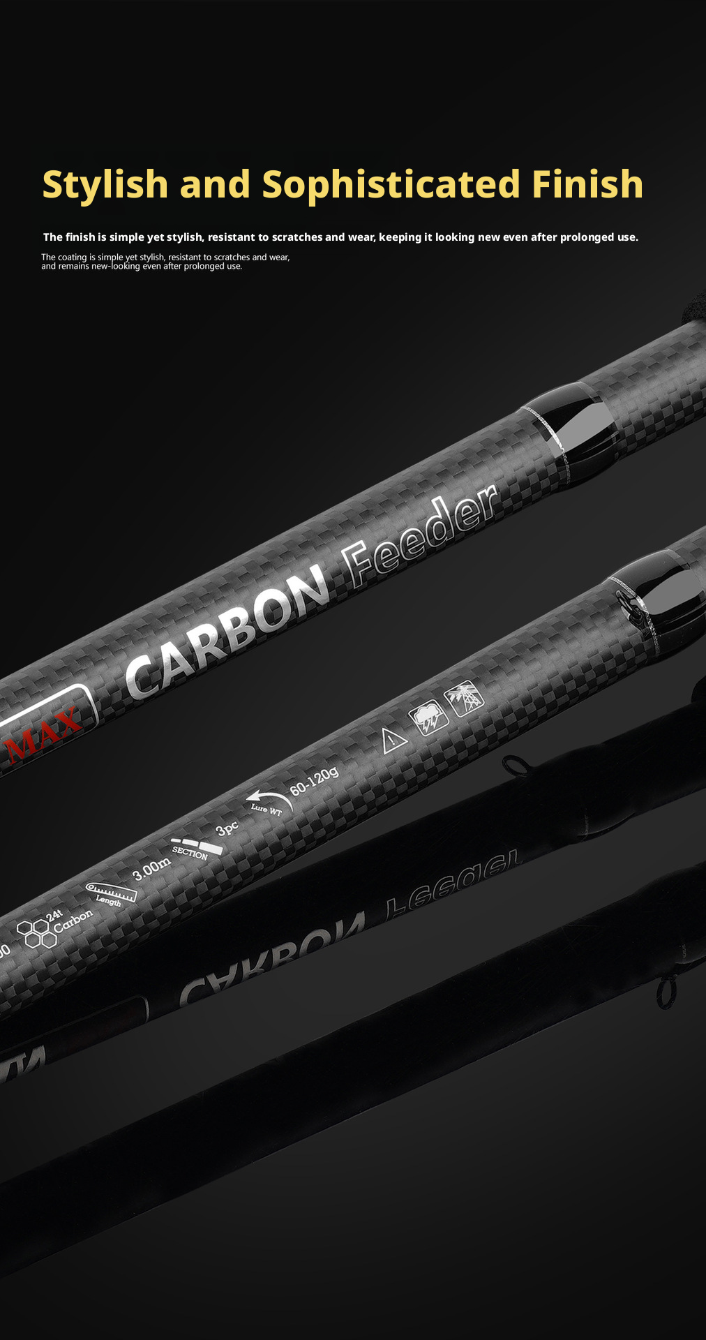 Canna da Pesca Mohan Max Carbon Feeder 3m, 3.3m, 3.6m, 3.9m