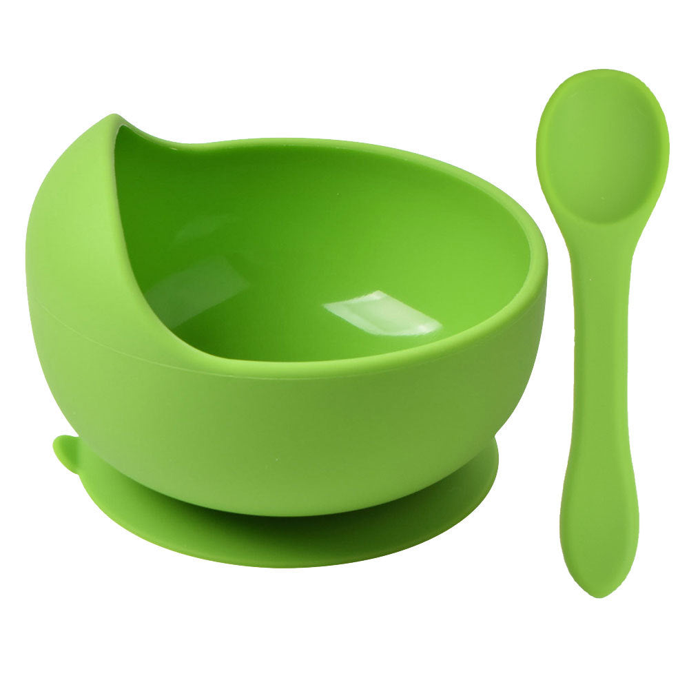 Soft Silicone Baby Set – Piatto e Cucchiaio Coordinati in Silicone