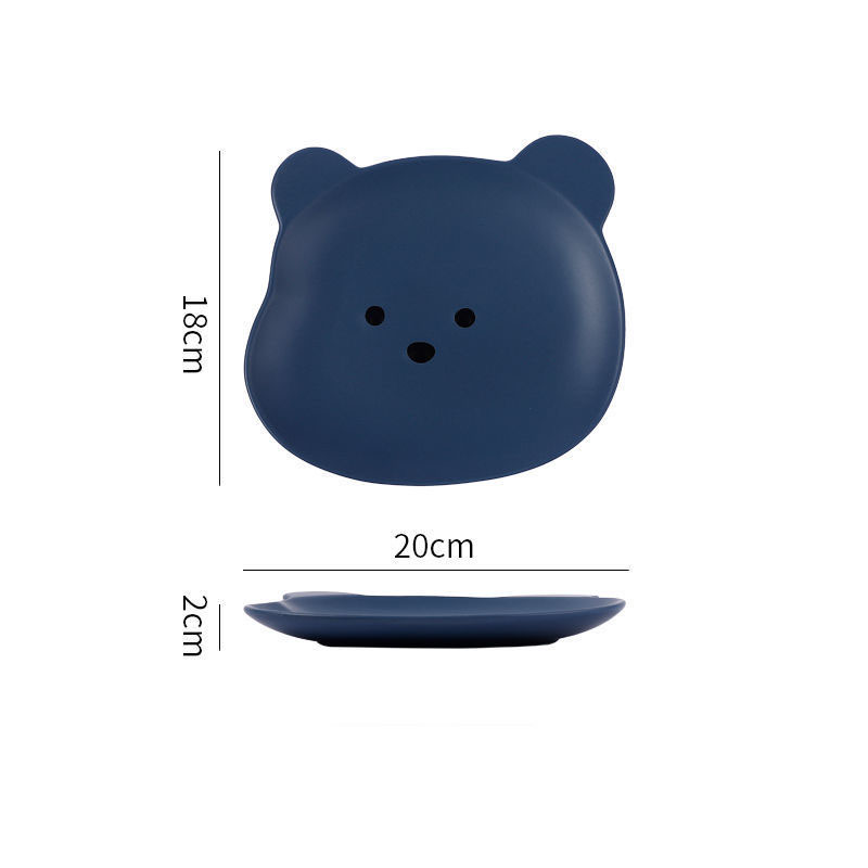 Cute Bear Plate – Piatto e Tazza a Forma di Orsetto Cartoon