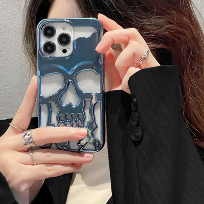 Skull-Gold Luxury: Cover Teschio 3D Metal (Iphone 13-14-15-16 / 14-15-16 Plus / 13-14-15-16 Pro / 13-14-15-16 Pro Max