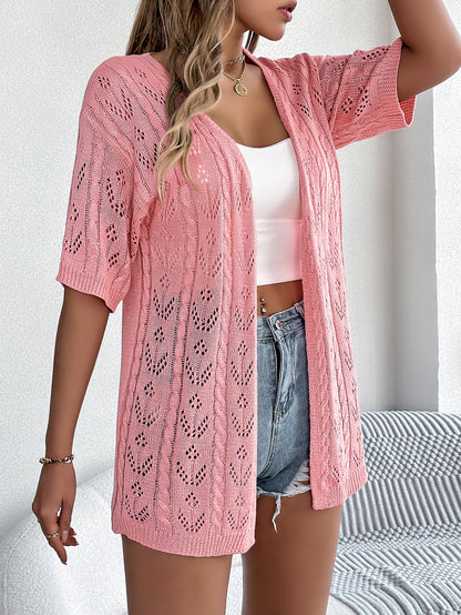 Cardigan Maglia Maniche Corte (S-XL)