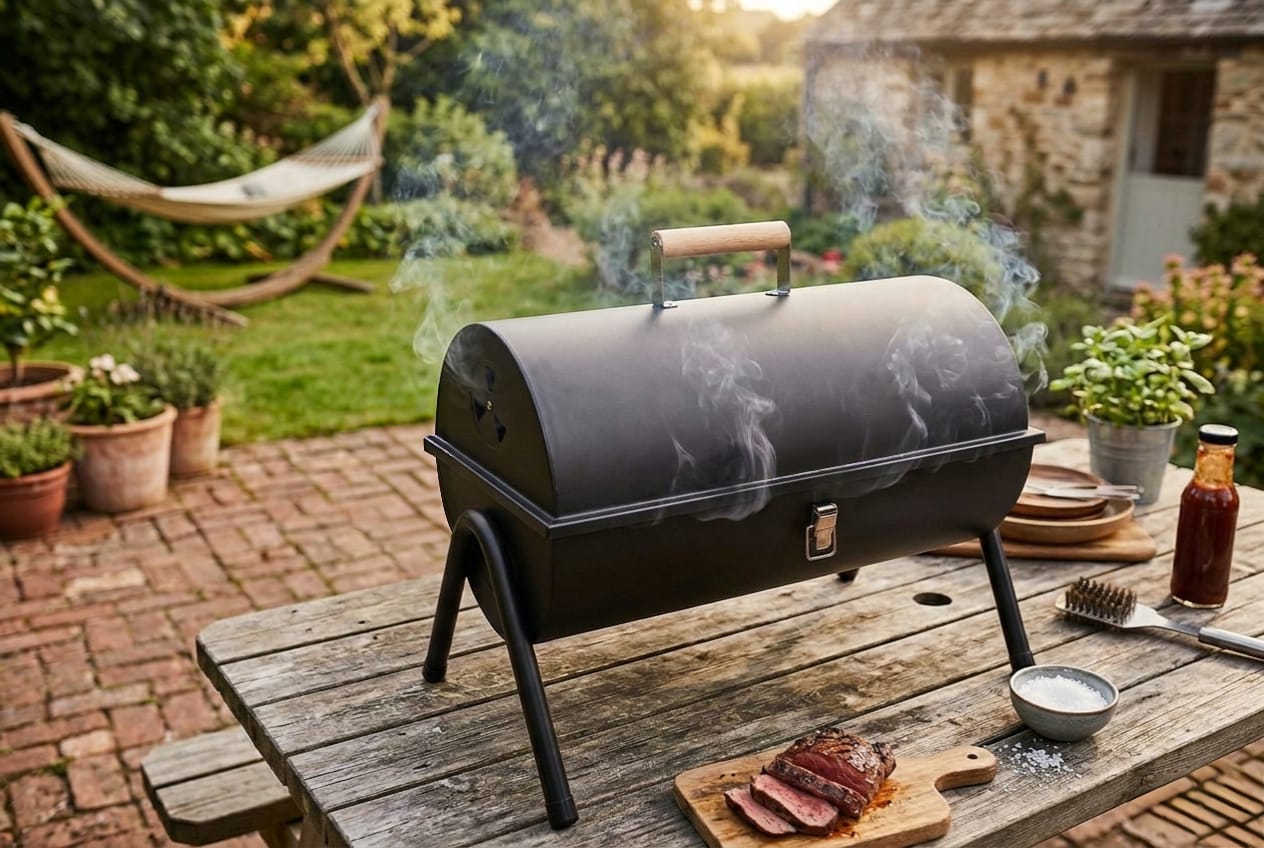 Keyo Table Barrel Grill 36 - Barbecue da Tavolo Portatile